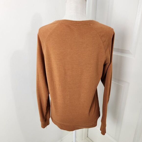 Columbia Sweatshirt Womens M Neutral Brown Wild Mountains Felt Logo Camping - Picture 6 of 14